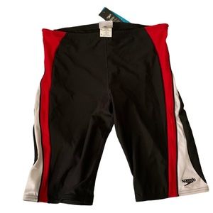 NWT Speedo Men’s Train III Tech Jammers in Black/Red/White